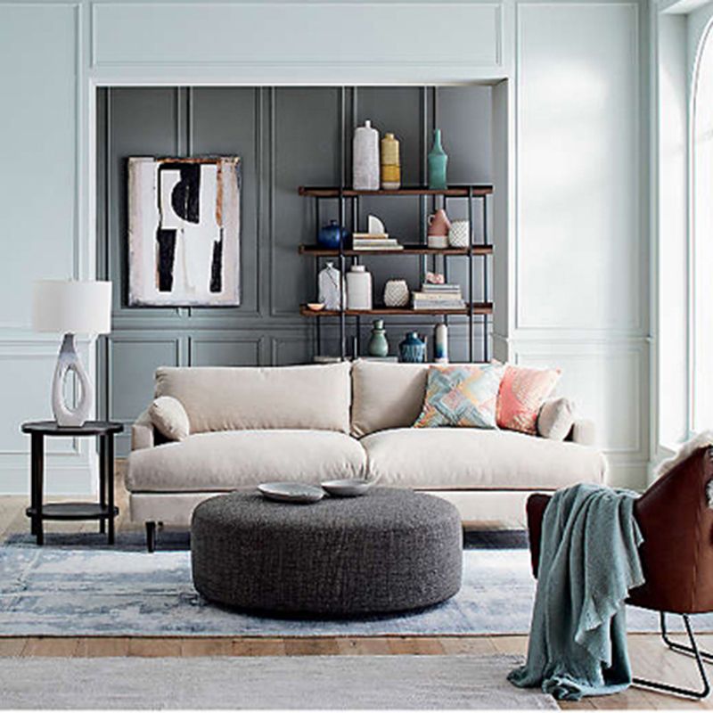 Industrial Style Open Bookshelf Etagere Shelf Bookcase with Rectangular Shelves