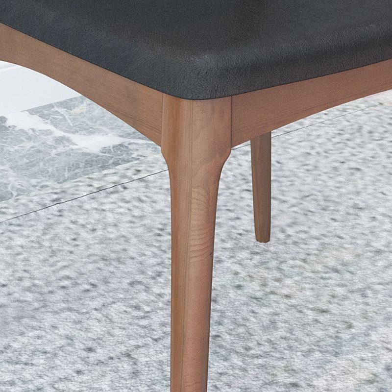 Armless Kitchen Chairs Modern Wooden Side Chairs for Dining Room