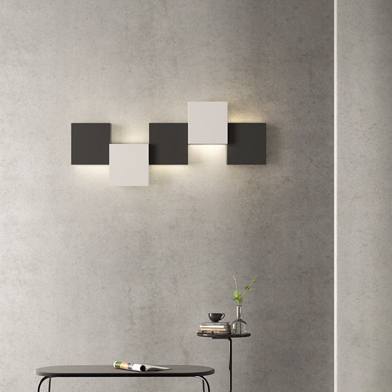 Modern 2/3/5-Light White/Black Wall Mounted Sconce Metal Wall Light