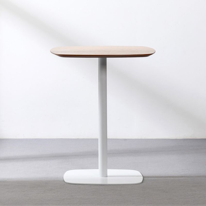 23.6-inch Square Shape Industrial Dining Table Three-Color Fixed Table with Wooden