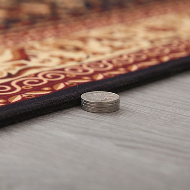 Classic European Area Rug Modern Medallion Pattern Indoor Rug Washable Carpet with Non-Slip Backing