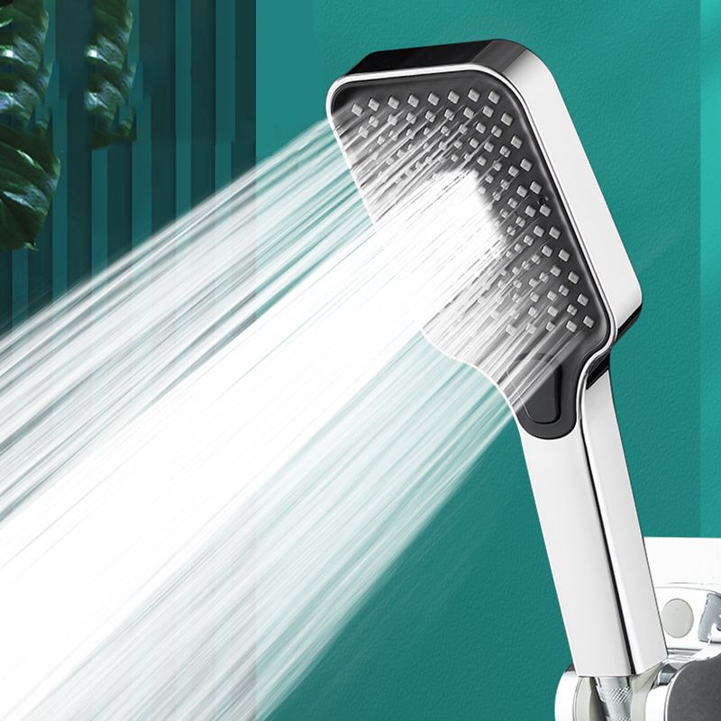 Contemporary Rectangular Hand Shower Adjustable Spray Pattern Showerhead