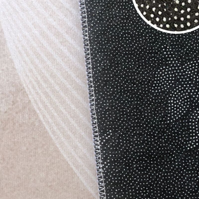 White Modern Rug Blending Line Rug Non-Slip Backing Rug for Living Room