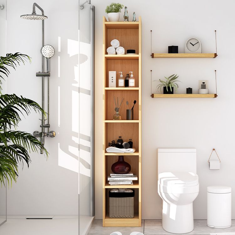 Contemporary Wood Bookcase, Geometric Bookshelf for Living Room