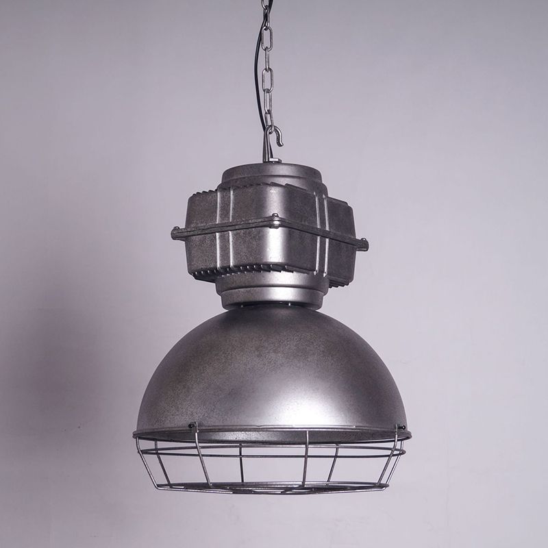 Retro mijnlicht lichtvormige metalen verlichting armatuur 16 "brede industriële stijl enkele lamp suspensielamp met verstelbare hangende ketting