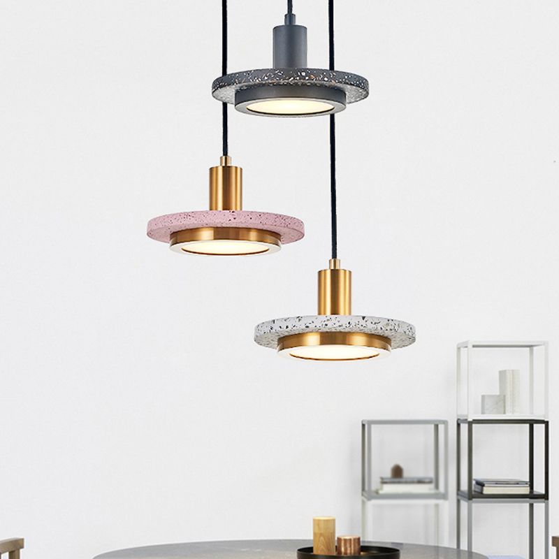 Terrazzo Hanging Light Nordic Pendent Lighting Fixture for Sitting Room