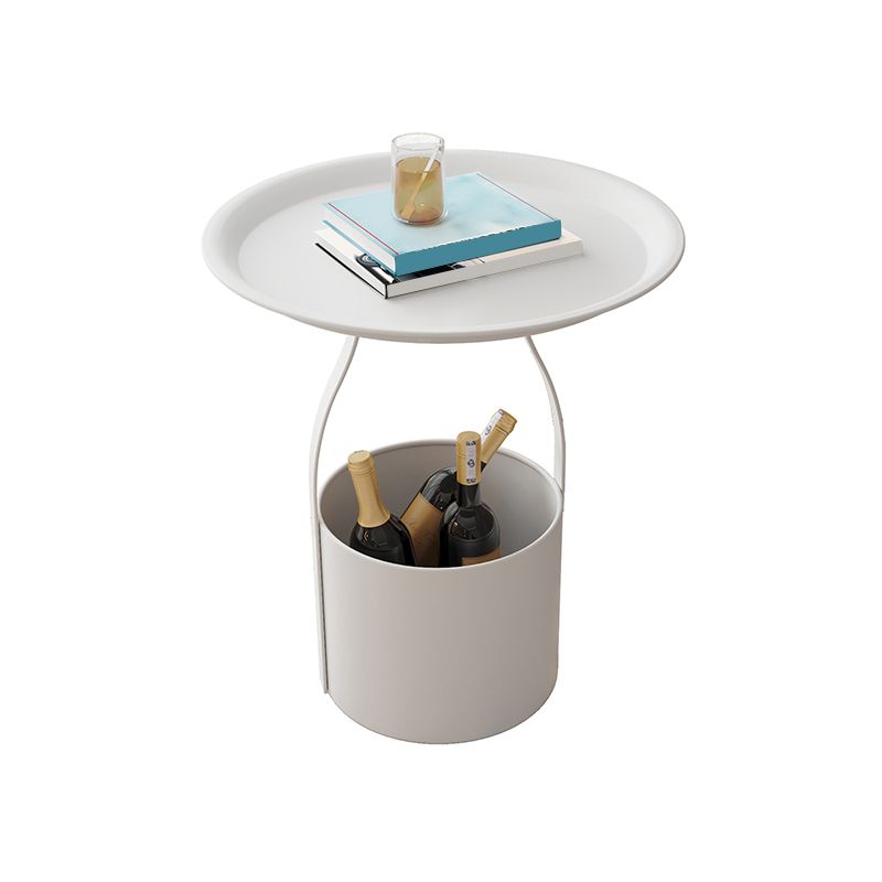 Mid-Century Metal Side End Table Tray Top Corner Table for Living Room