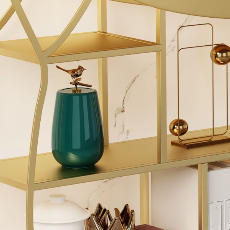 Glam Shelves Included Bookcase Standard Open Back Metal Bookshelf