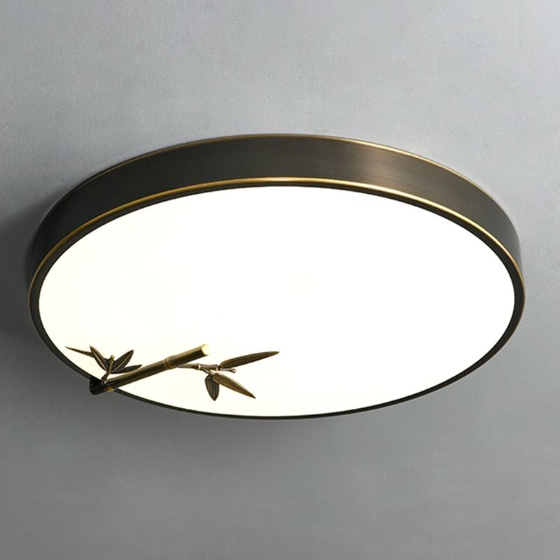 Lampe encastrée de forme ronde en métal moderne, plafonnier à 1 lumière