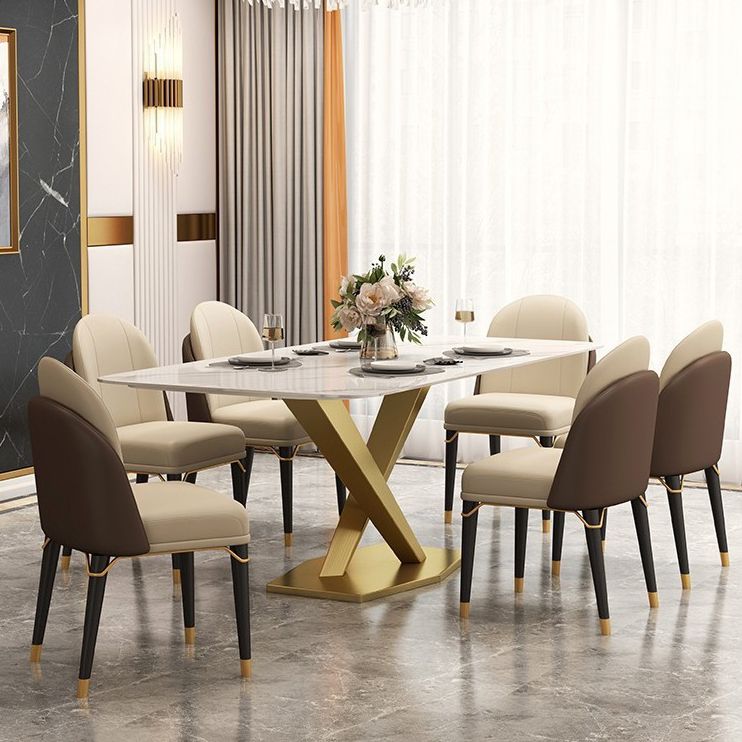 Modern Sintered Stone Dining Table Set 1/2/5/6/7 Pieces Dining Set for Home Use