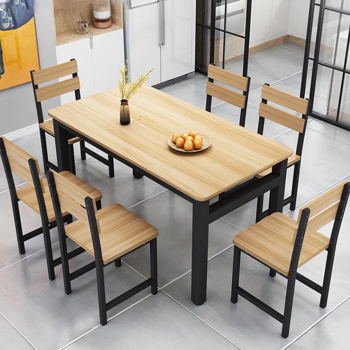 Modern Style Wooden Dining Room Set Standard Height Home Dining Table Furniture