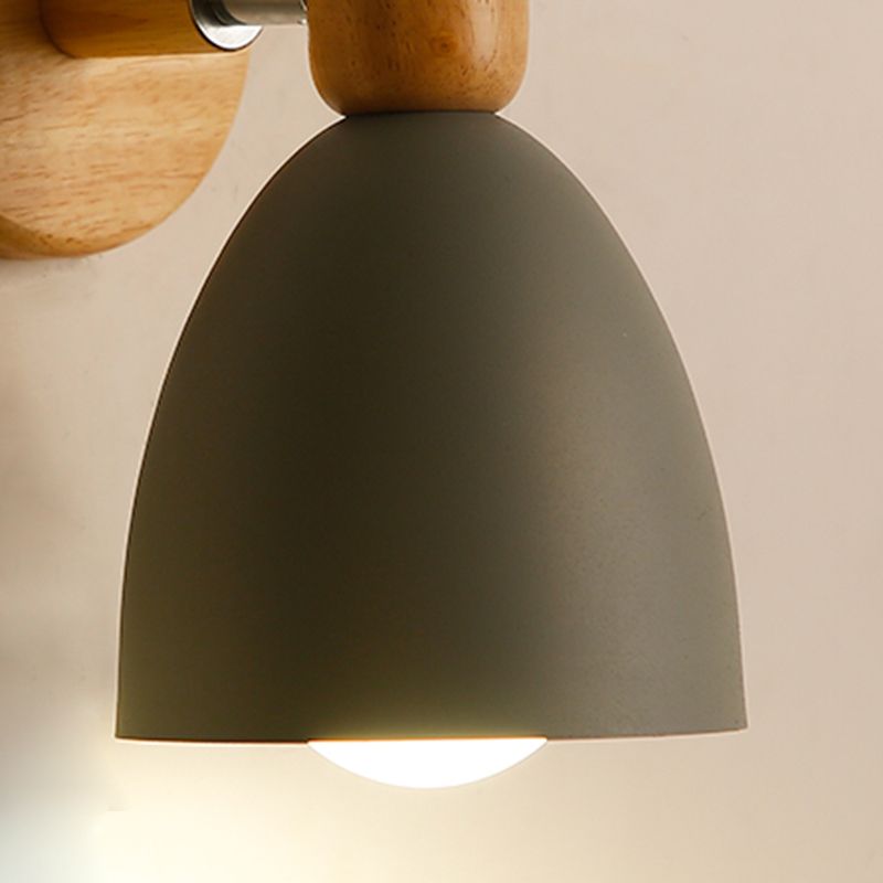 Lámpara de luz cónica de estilo nórdico de estilo de metal de la pared de la pared de la pared del dormitorio