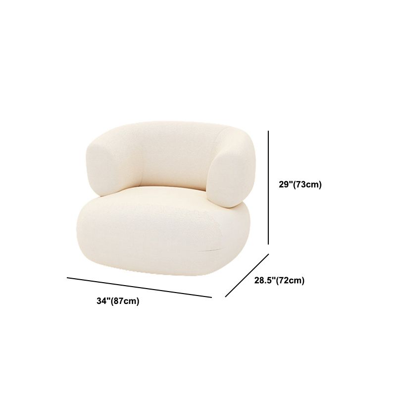 Contemporary Tight Back Sofa Tuxedo Arm Settee Couch in White