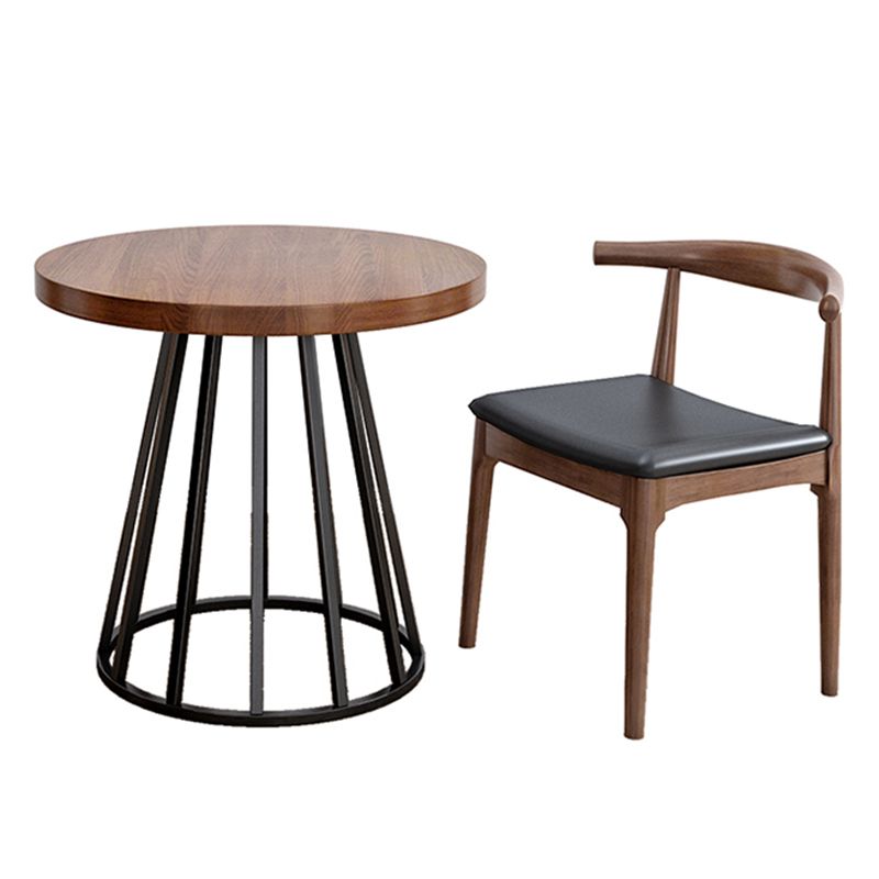 Modern 1/2/3 Pieces Dining Set Round Pine Wood Dining Table for Dining Room