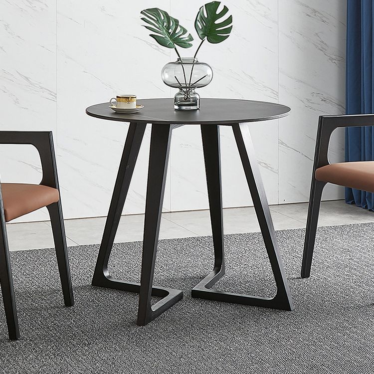 Meubles de style industriel de table à manger en pierre de double piédestal pour d'intérieur