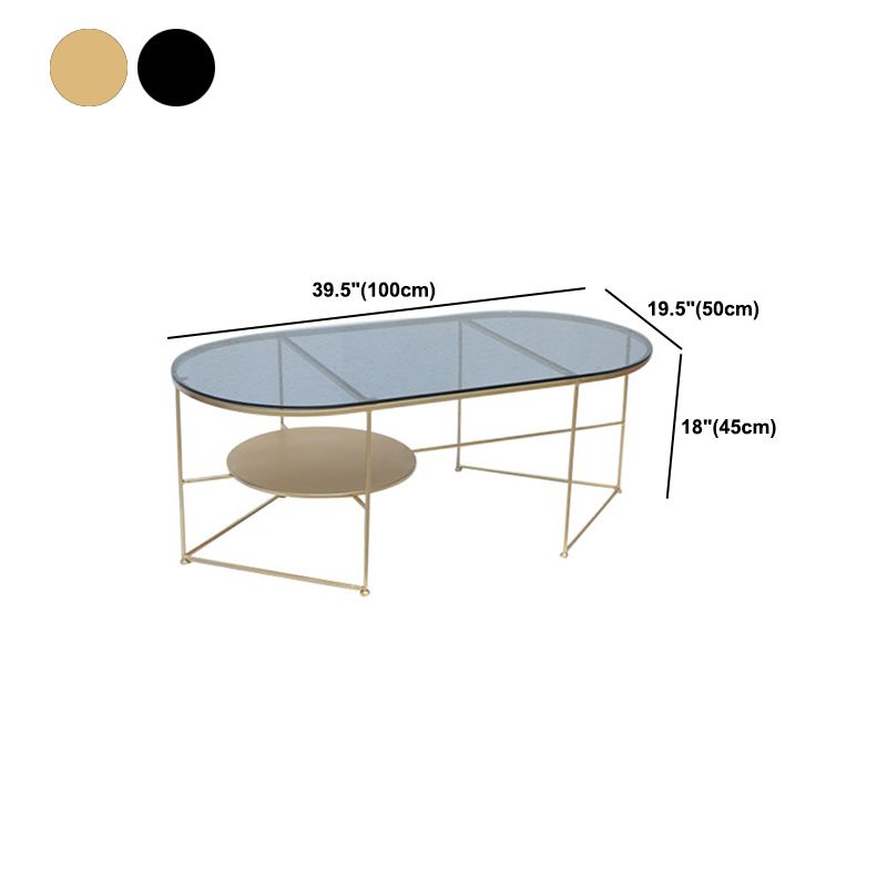 Modern X-Base Coffee Cocktail Table Glass Top Coffee Cocktail Table for Living Room
