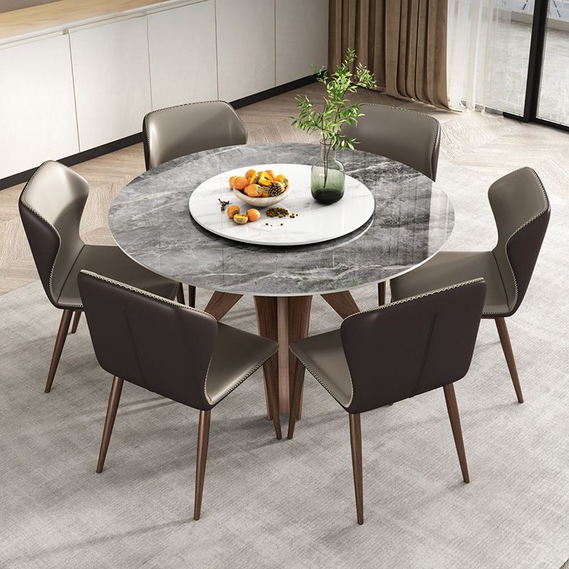 Modern Style Sintered Stone Dining Set Round 1/4/7 Pieces Dining Set for Home Use