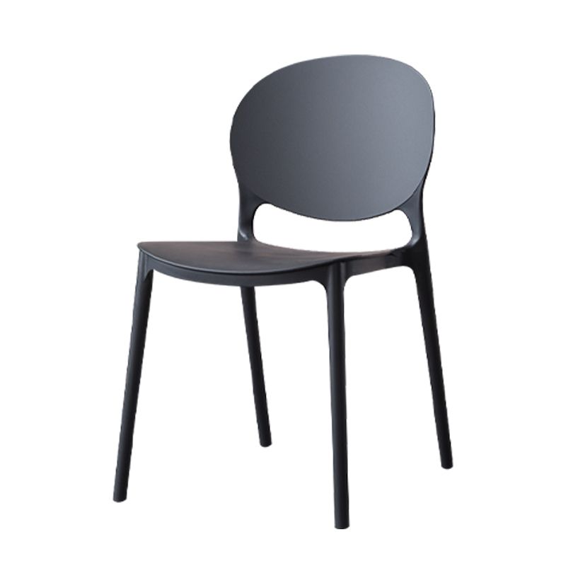 Scandinavische keuken Open achterkant Matte afwerking Plastic eetkamerstoel