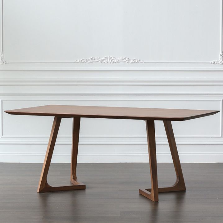 Double Pedestal Home Furniture Pine Solid Wood Rectangle Dining Room Collection