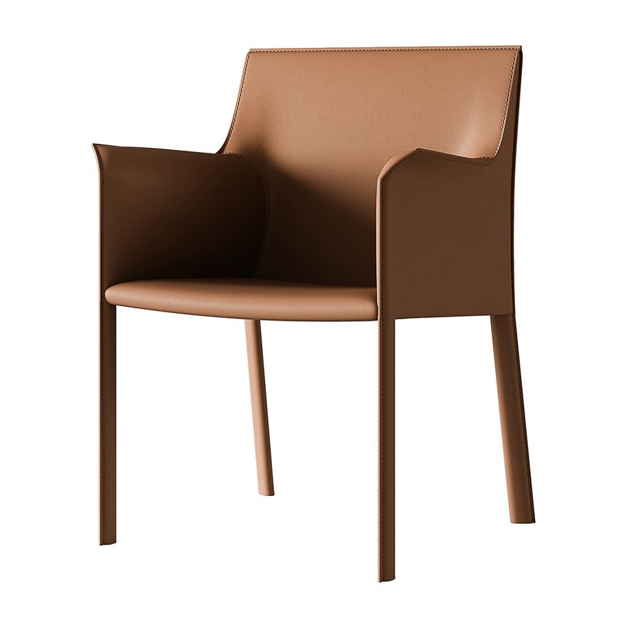 Sillas auxiliares de comedor contemporáneas de metal, silla con respaldo sólido y brazo (juego de 2)