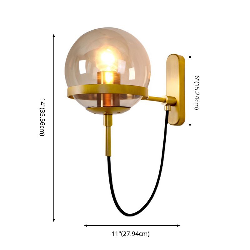Illuminazione da parete a parete a forma di vetro Apparecchiatura da parete in stile contemporaneo