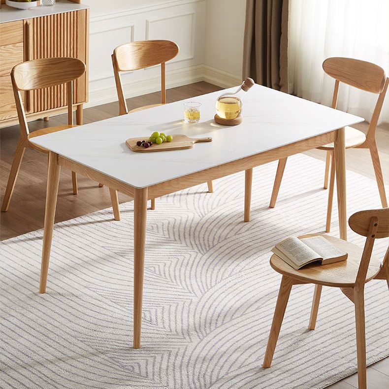Sintered Stone Top Table White Dining Table for Kitchen Room