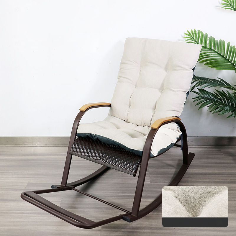 Mid Century Modern Rattan Rocking Chair Indoor Rocking Chair