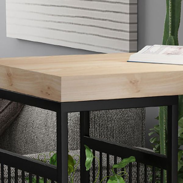 Industrial Rectangle Bistro Bar Desk Solid Wood Bistro Table for Indoor