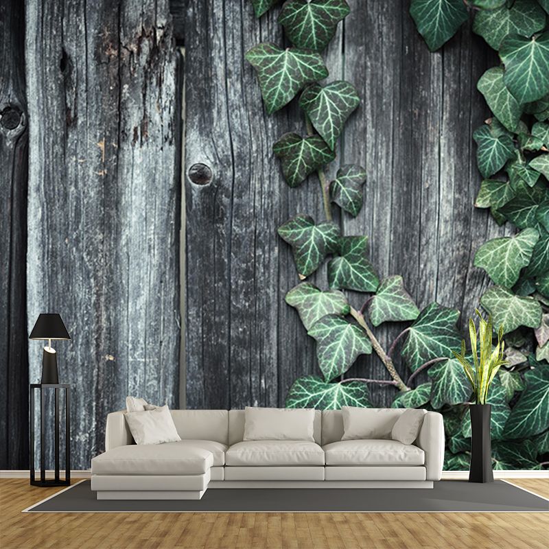 Eco-friendly Wall Mural Wallpaper Wood Grain Photography Sitting Room Wall Mural