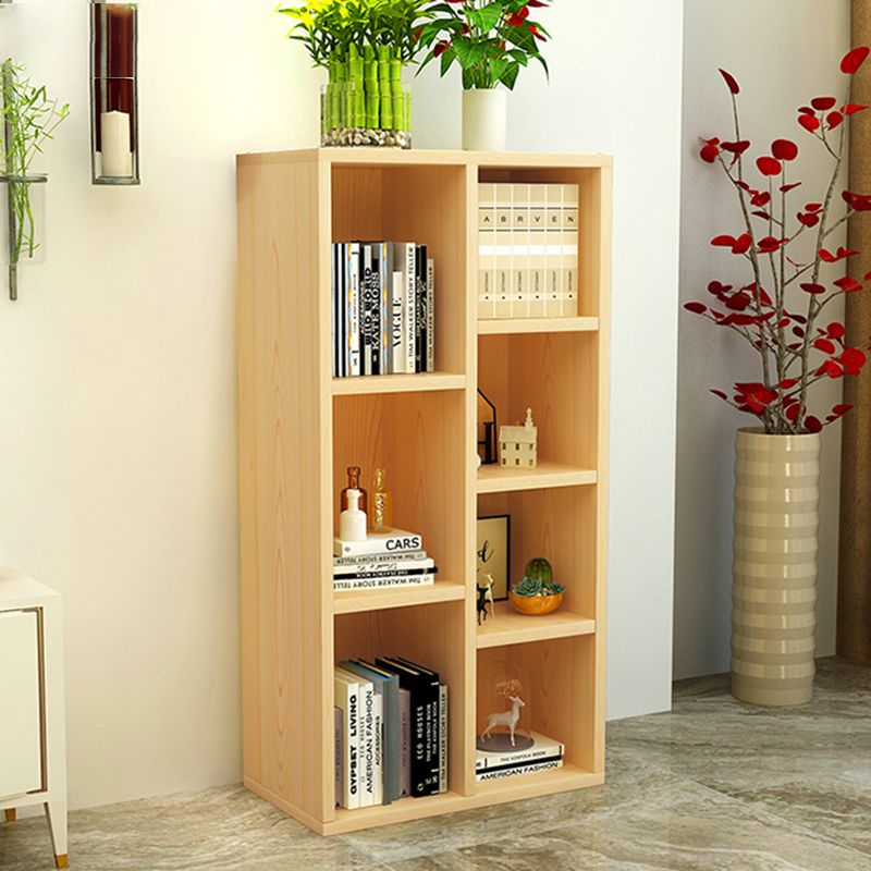 Modern Wood Bookcase, Geometric Bookshelf for Any Room, 9.5" W
