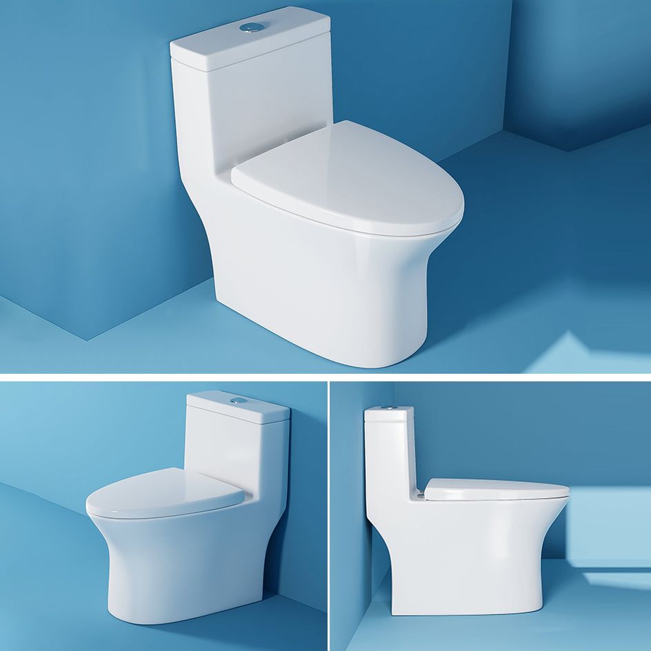 Contemporary Floor Mounted Toilet Bowl One-Piece Toilet for Washroom