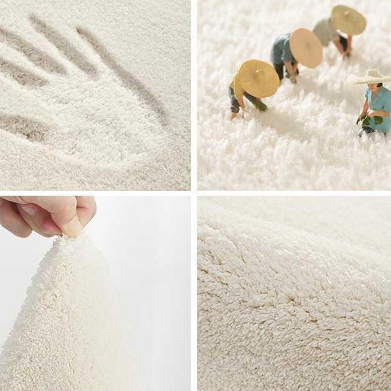 White Causal Rug Polyester Graphic Indoor Rug Washable Area Rug for Sitting Room