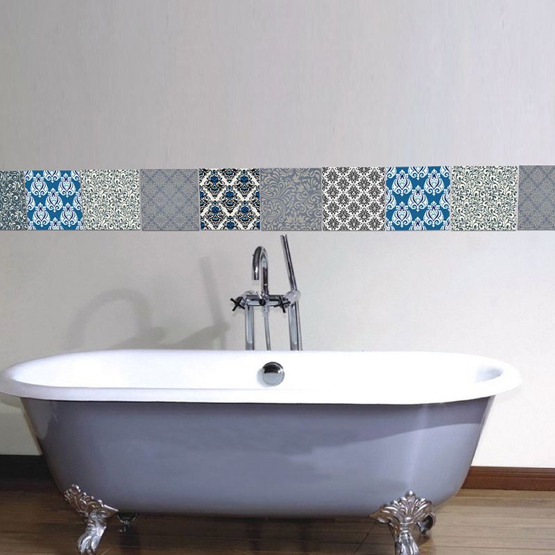 Nostalgic Floral Printed Wallpaper Panels PVC Peel and Stick Grey Wall Art for Living Room