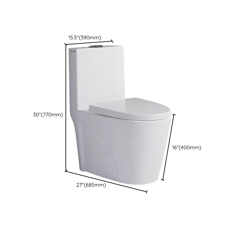 Modern Siphon Jet Toilet Floor Mount Flush Toilet with Toilet Seat