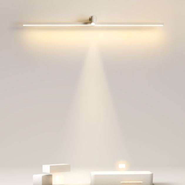 Simplicity Elongated Vanity Mirror Lights Metallic Wall Light Fixtures for Bathroom