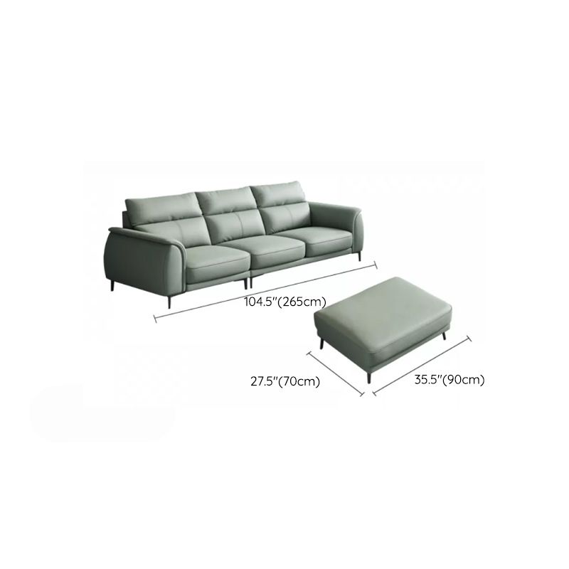 Industrial Sectional Sofa Green Pillow Top Arm Sofa for Living Room