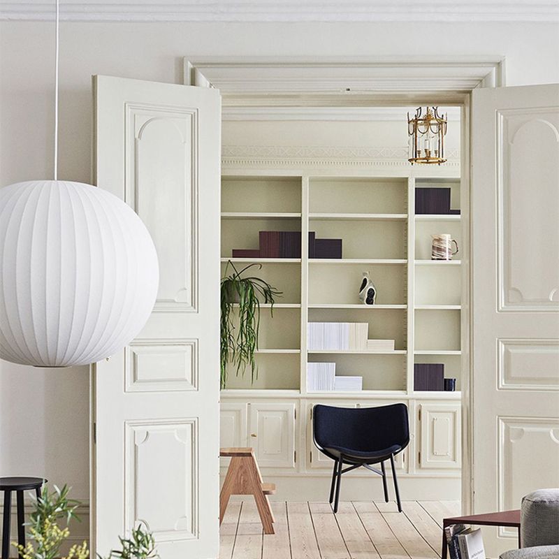 Modern Style White Hanging Lamps Fixtures Fabric 1-Light Ceiling Pendant Lighting