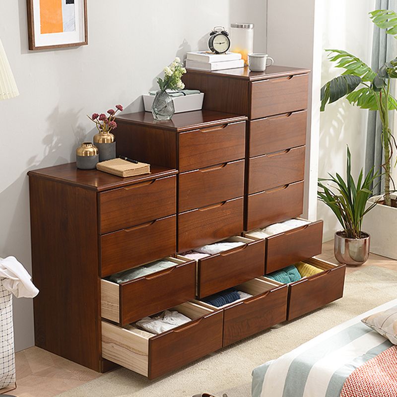 Contemporary Bedroom Storage Chest Wooden Chest with Drawers