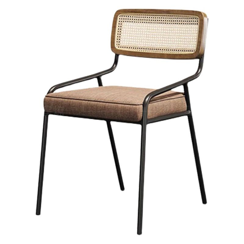 Upholstered Dining Chairs Open Back Dining Chairs with Metal Legs