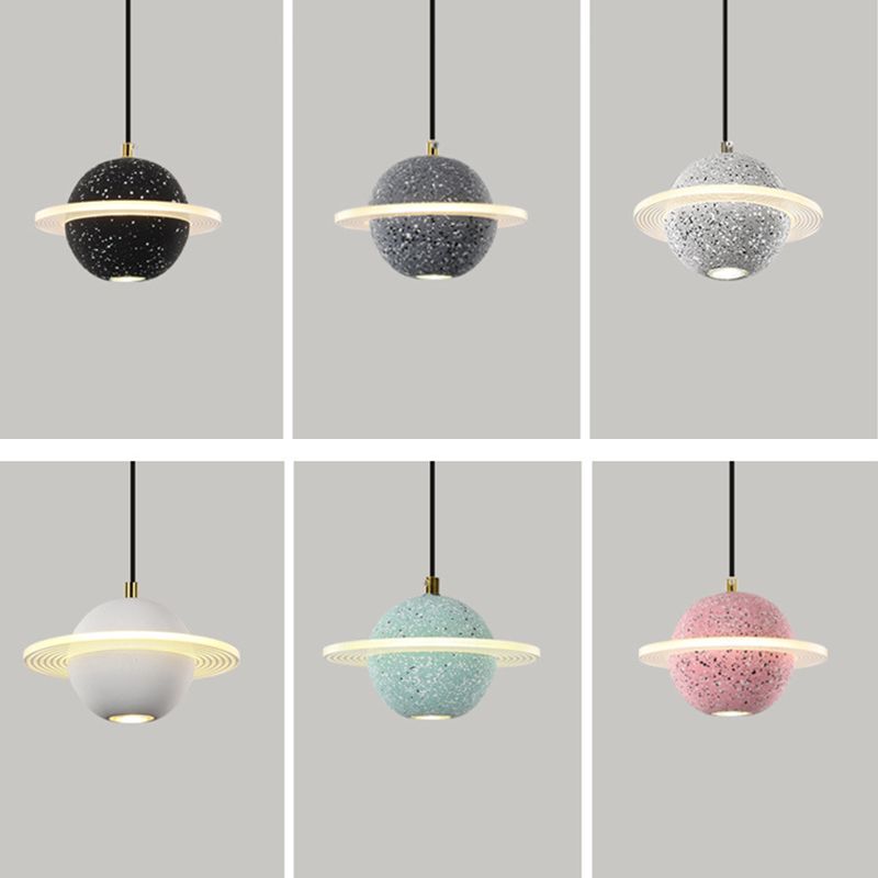Modern Minimalist Style Global Pendant Lighting Fixtures Cement Hanging Pendant Lights for Living Room