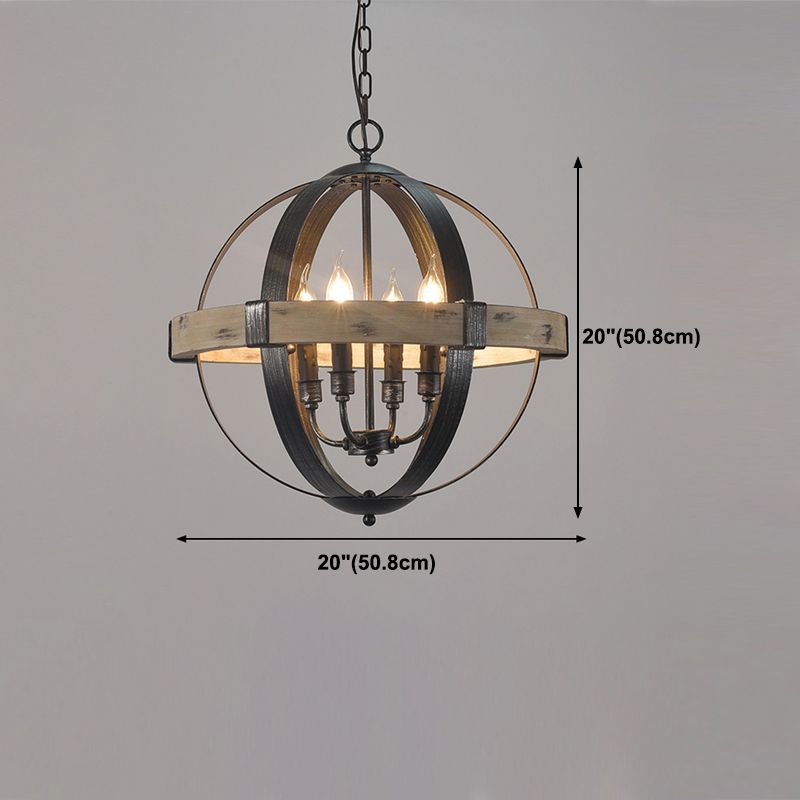 Multi Light Candle Branch Hanging Lights Industrial Style Metal Hanging Lighting for Study