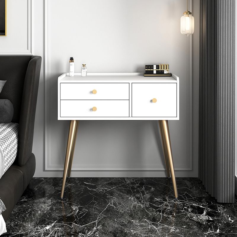 Contemporary Vanity Dressing Table 3 Drawer 30.7" Tall Makeup Vanity Desk Table