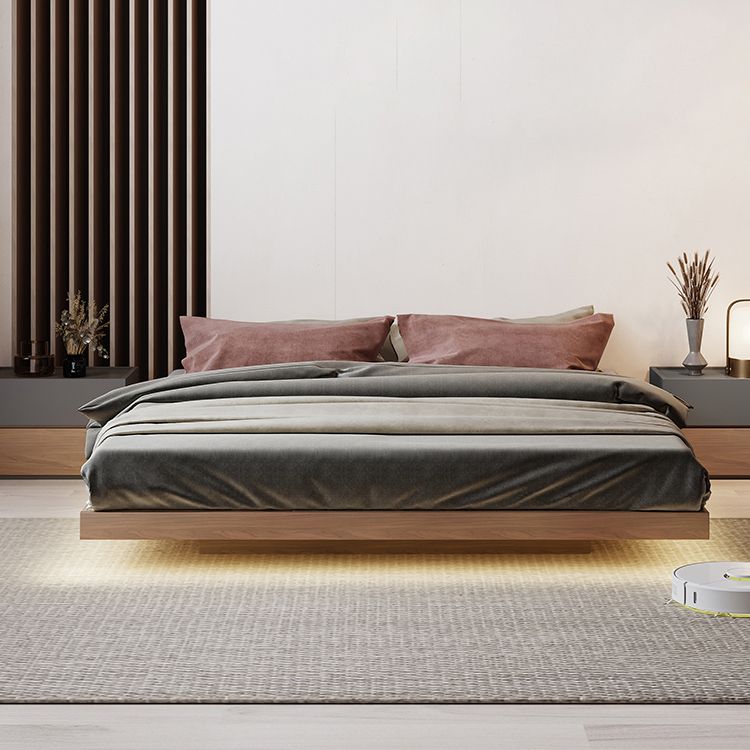 Espresso Platform Bed Frame Solid Wood Platform Bed Mid-Century Modern