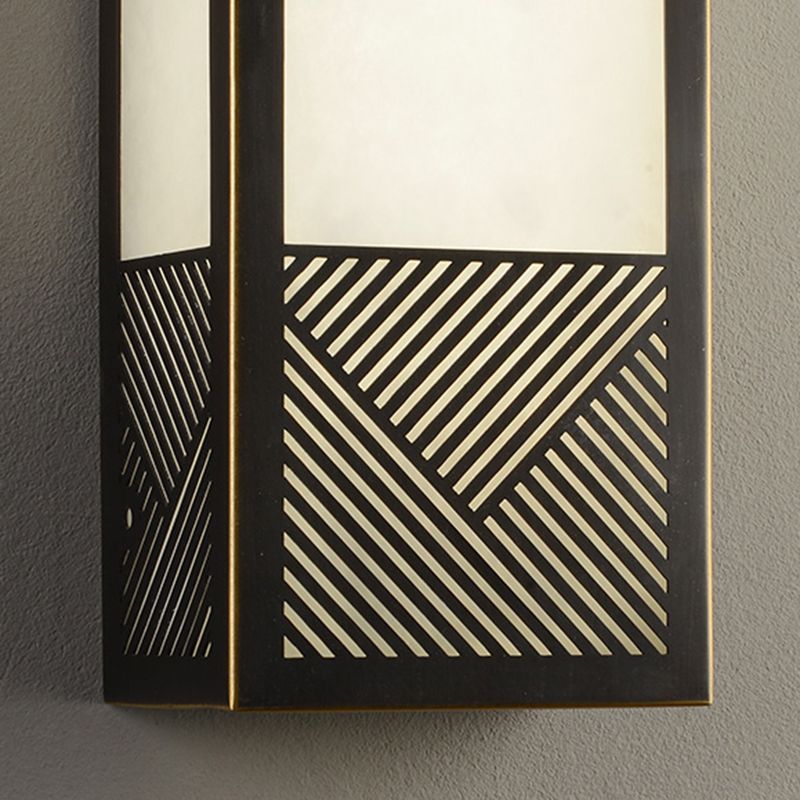 Lámpara de metal de 1 luz de 1 luz moderna de luz rectangular para sala de estar para sala de estar