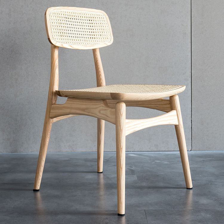 Minimalist Wood Side Dining Chairs Open Back Side Chairs for Home