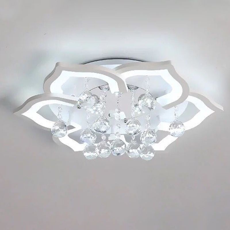 Bloemvorm LED kristallen plafondlamp moderne acryl inbouw voor woonkamer