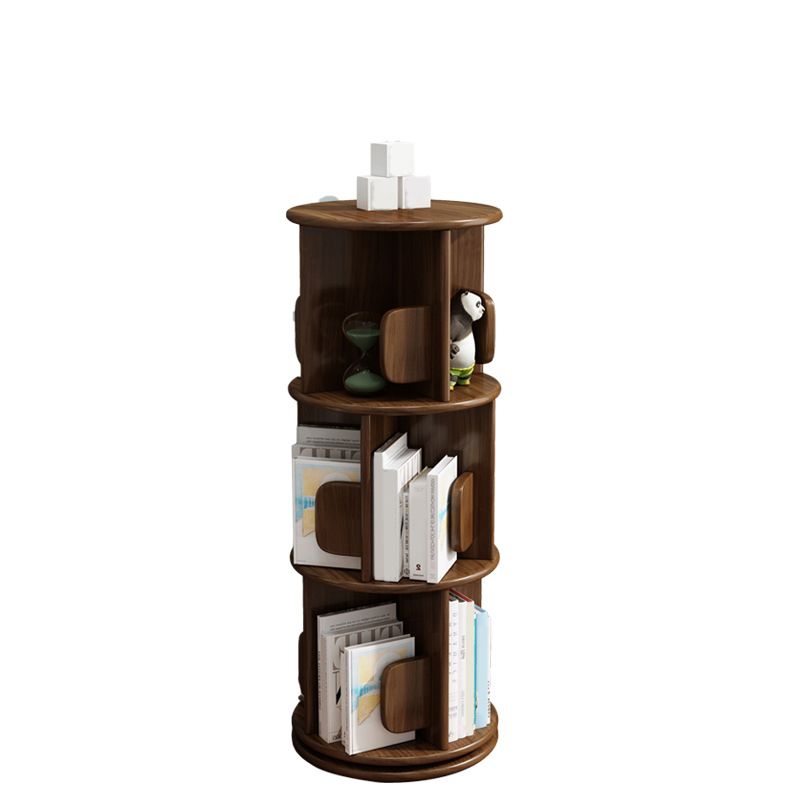 Corner Wood Bookshelf Modern Vertical Bookcase for Living Room