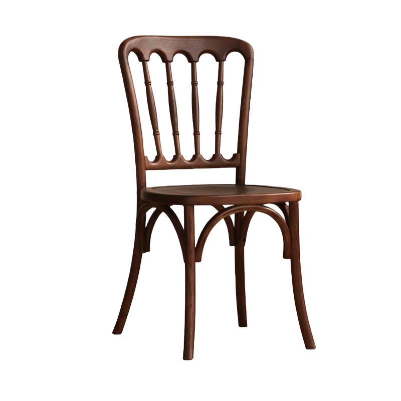 Modern Style Dining Chair Solid Wood Slat Back Side Chair for Dining Room