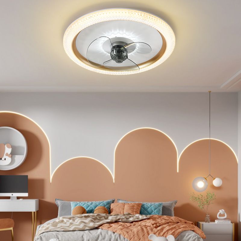 2 Light Ceiling Fan Lighting Modern Style Metal Ceiling Fan Light for Kitchen