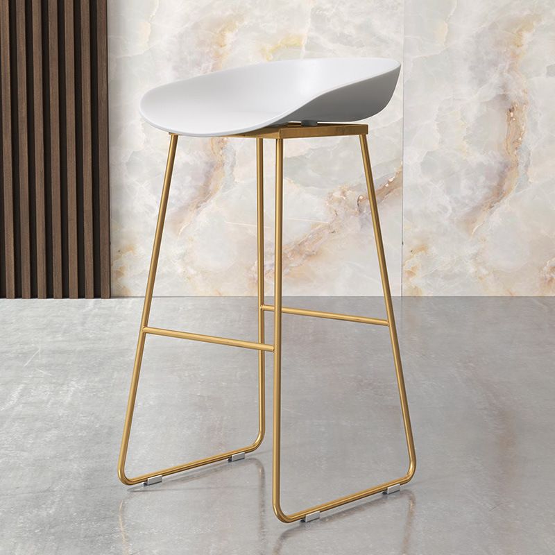 Modern Backrest Counter Stool Iron Cafe Bar Stool with Acrylic Seat